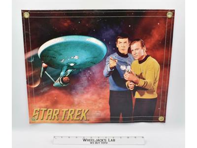 Captain Kirk &amp; Spock Vinyl Canvas Convention Banner Vintage Star Trek Poster