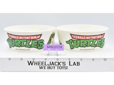 TMNT Lot of 2 Dishes Bowls Peter Pan Ind 1989 Mirage Studios