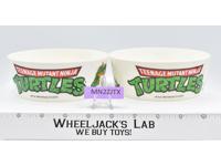 TMNT Lot of 2 Dishes Bowls Peter Pan Ind 1989 Mirage Studios