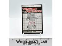 Hoist Action Figure Vintage Instruction Manual 1985 Hasbro G1 Transformers