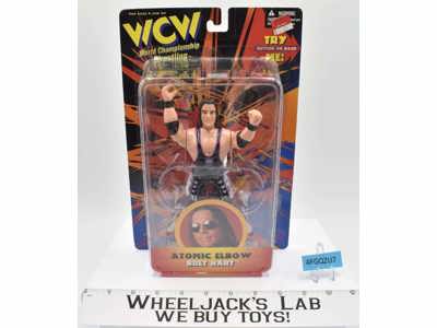 Atomic Elbow Bret Hart WCW 1998 The Original Toymakers NEW MOSC Wrestling Figure