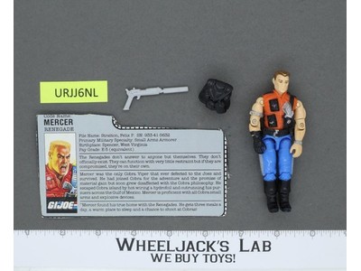 Mercer V1 100% Complete G.I. Joe 1987 Hasbro Vintage Action Figure