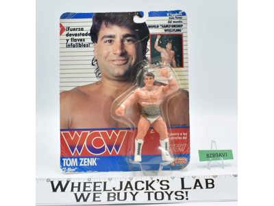 Tom Zenk NEW MOSC WCW Spanish 1990 Galoob 5" Wrestling Action Figure