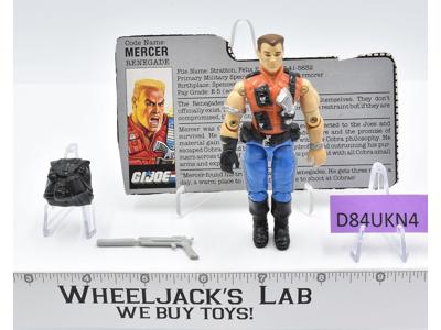 Mercer 100% Complete G.I. Joe 1987 Hasbro Vintage Action Figure
