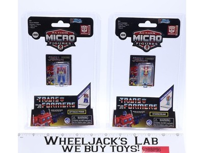 Lot of 2 Starscream and Optimus Prime Transformers Micro Figures NEW SEALED