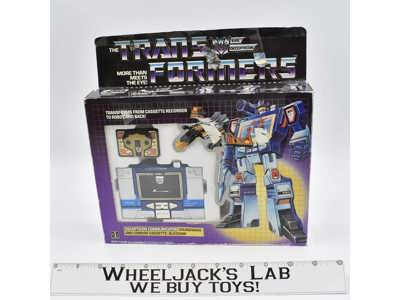 Soundwave UNUSED STICKERS NR MINT FIG W/Box 100% 1984 Vintage G1 Transformers