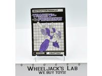 Snaptrap Action Figure Instruction Booklet Manual 1988 Vintage G1 Transformers