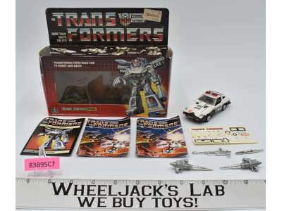 Prowl NEAR MINT FIG w Tray Complete 1984 Vintage Hasbro G1 Transformers