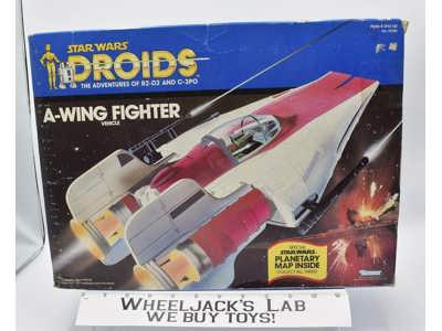 A-Wing Electronics Work w Box Complete Star Wars Droids ROTJ Kenner Vintage 1985