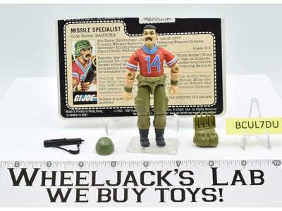 Bazooka V1 100% Complete 1985 GI Joe Hasbro Vintage Action Figure