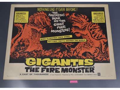 Gigantis the Fire Monster 1955 Sci-fi/Horror Movie Poster 22x28