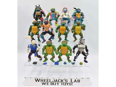 Lot of 12 Teenage Mutant Ninja Turtle Figures 1980-90s Playmates Mike Leo Raph