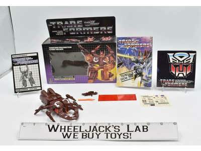 Chop Shop NR MINT FIGURE NICE BOX UNUSED STICKERS 1985 Vintage G1 Transformers