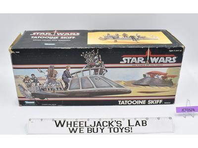 Tatooine Skiff 100% Complete W/Box Star Wars POTF 1984 Kenner Vintage Vehicle