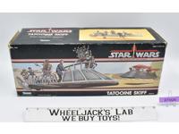 Tatooine Skiff 100% Complete W/Box Star Wars POTF 1984 Kenner Vintage Vehicle