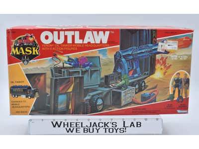 Outlaw W/ Miles Mayhem &amp; Hash Gorey MASK M.A.S.K. 1986 Kenner NEW MISB SEALED