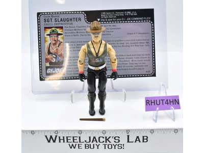 Sgt. Slaughter V1 100% Complete RED BACK G.I. Joe 1986 Hasbro Vintage Figure