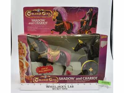 Shadow and Chariot Golden Girl 1984 Galoob Vintage Action Figure NEW MISB SEALED