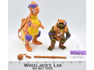 Cave Turtle Don &amp; His Trippy T-Rex Teenage Mutant Ninja Turtles 1993 Playmates