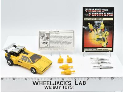 Sunstreaker MAIL AWAY 100% Complete 1984 Vintage G1 Transformers Action Figure