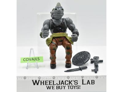 Rocksteady HARD HEAD 100% Complete Teenage Mutant Ninja Turtles 1988 Playmates