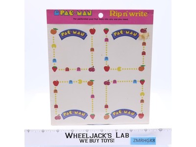Pac-Man Rip n' Write Perforated Notepad 1980 Midway Plymouth Inc NEW SEALED