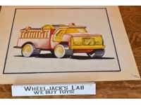 Lot of 4 Fire Truck Preschool Tonka INITIAL CONCEPT ART ILLUSTRATIONS SKETCHES