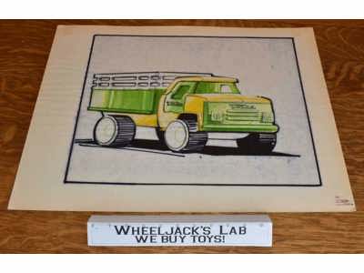 Lot of 6 Farm Vehicle Truck Tonka INITIAL CONCEPT ART ILLUSTRATIONS SKETCHES