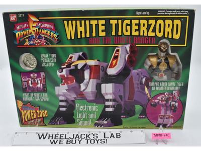 White Tigerzord W/Ranger Mighty Morphin Power Rangers 1994 Bandai Complete W/Box
