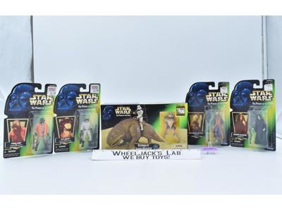 Lot of 5 Star Wars Action Figures POTF 1996 Kenner Dewback At-ST Ponda Yak Face