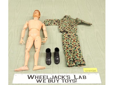 Flocked Hair GI Joe Fatigue Outfit 12" GI Joe 1964 Action Figure Hasbro Vintage