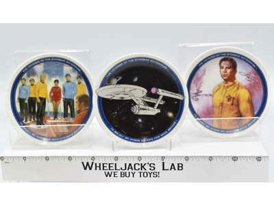 Capt Kirk, Enterprise NCC 1701 &amp; Capt Kirk &amp; Group Mini Plates 1991 Hamilton