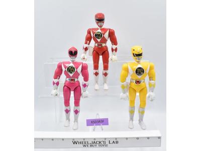 Lot of 3 Power Rangers 1993 9" Bandai Action Figures
