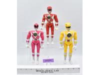 Lot of 3 Power Rangers 1993 9" Bandai Action Figures