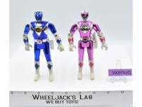 Lot of 2 Metallic Power Rangers 1995 5" Bandai Action Figures