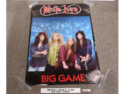 White Lion Big Game Album Poster 33 x 23 Vintage