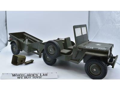 Combat Jeep 7000 W/ Trailer GI Joe 1965 Vintage Vehicle Action Figure
