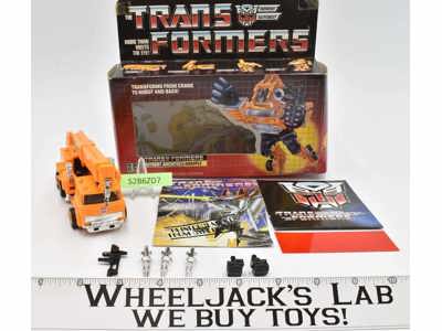 Grapple 100% Complete w/Box 1985 Vintage Hasbro G1 Transformers Action Figure