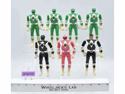 Lot of 7 Power Rangers 1993 5" Bandai Action Figures