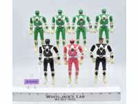 Lot of 7 Power Rangers 1993 5" Bandai Action Figures
