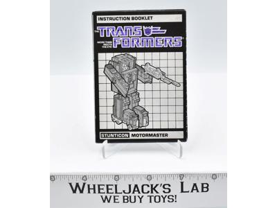 Motormaster Action Figure Instruction Manual Booklet 1986 Hasbro G1 Transformers