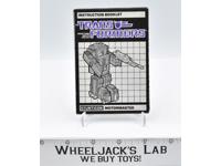 Motormaster Action Figure Instruction Manual Booklet 1986 Hasbro G1 Transformers