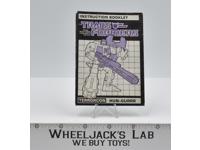 Hun-Gurrr Action Figure Instruction Booklet Manual 1987 Vintage G1 Transformers