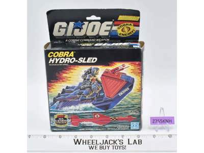 Cobra Hydro-Sled Vehicle 100% Complete W/Box GI Joe 1986 Action Figure Hasbro
