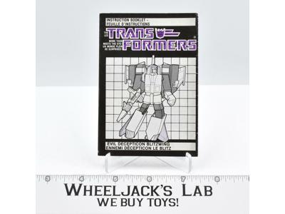 Blitzwing Instruction Manual Booklet 1985 Hasbro G1 Transformers