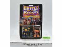Tiger Burn &amp; Shool Battle Beasts Shadow Warriors 1987 Hasbro NEW MOSC SEALED