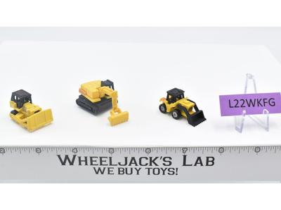 Lot of 3 Yellow Construction Vehicles 1988-89 Vintage Galoob Micro Machines