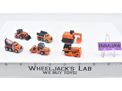 Lot of 6 Construction Vehicles 1988-89 Vintage Galoob Micro Machines