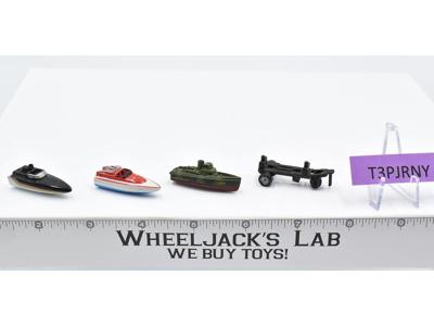 Lot of 3 Boats and 1 Boat Trailer 1988-89 Vintage Galoob Micro Machines