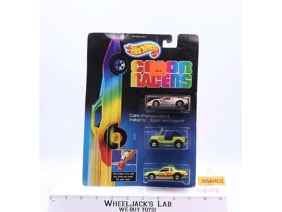 Color Racers Pace Car Thunder Burner Jeep Hot Wheels 1987 Mattel NEW MOSC SEALED